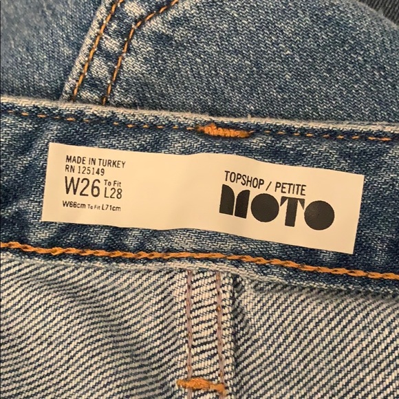 Topshop Blue Cropped Jeans with Cactus Design - Picture 7 of 7